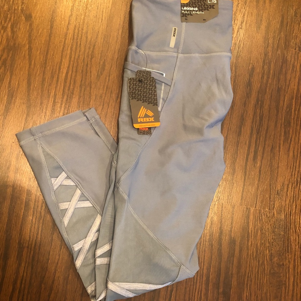 Mesh Blue Workout Leggings